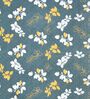 Green Floral 260 Tc Polycotton King Fitted Bedsheet With 2 Pillow Covers