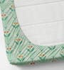 Green Floral 280 TC Microfibre Fitted King Bedsheet 2 Pillow Covers