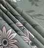 Green Floral 290 Tc Cotton Single Bedsheet With 1 Pillow Cover