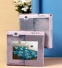 Green Floral 300 TC Cotton Blend Double King Sized Bedsheet With 2 Pillow Covers