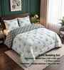 Green Floral 4 Pcs Comforter Set With Queen Size Bedsheet With 2 Pillow Covers