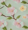 Green Floral 7D King Size Cotton Blend Double Bedsheet with 2 Pillow Covers