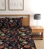 Multicolor Floral Bohemya 160 TC Microfiber Queen Sized Bedsheet with 2 Pillow Covers