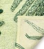 Green Floral Cotton 31.5x20 Inches Max Absorbant Bath Mat