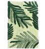 Green Floral Cotton 31.5x20 Inches Max Absorbant Bath Mat