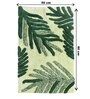 Green Floral Cotton 31.5x20 Inches Max Absorbant Bath Mat