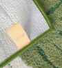 Green Floral Microfibre 24X16 Inches Anti-Skid Bath Mat