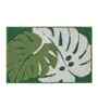 Green Floral Microfibre 24X16 Inches Anti-Skid Bath Mat