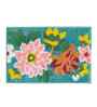 Green Floral Microfibre 24X16 Inches Anti-Skid Bath Mat