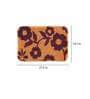 Orange Floral Polyester 28x20 Inches AntiSkid Bath Mat