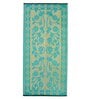 Green Floral Polyproylene 3 ft x 6 ft Machine Made Picnic Mat