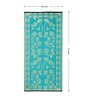 Green Floral Polyproylene 3 ft x 6 ft Machine Made Picnic Mat