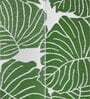 Green Floral Polyproylene 4 ft x 6 ft Machine Made Picnic Mat