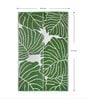 Green Floral Polyproylene 4 ft x 6 ft Machine Made Picnic Mat