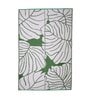 Green Floral Polyproylene 4 ft x 6 ft Machine Made Picnic Mat