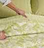 Green Floral Print Cotton Single Bed Dohar