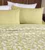 Green Floral Print Cotton Single Bed Dohar