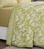 Green Floral Print Cotton Single Bed Dohar