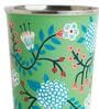 Green Floral 400ml Green Everyday Glass