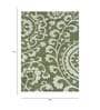 Green Floral Wool 9 X 12 ft Flat Weave Dhurrie