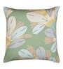 Green Floral Cotton 16x16 Inches Cushion Covers (Set of 2)