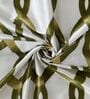 Green Floral Polyester 7Ft Semisheer Eyelet Door Curtains (Set Of 2)