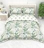 Green Forest 4-Piece Combo Of Double Bed AC Comforter & Bedsheet Set