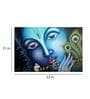 Murari In Blue Canvas Framed Art Print (33 x 21 Inches)