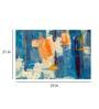 Abstract In Blue Canvas Framed Art Print (33 x 21 Inches)