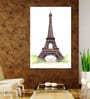 Eiffel Tower In Green Canvas Framed Art Print (33 x 21 Inches)