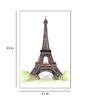Eiffel Tower In Green Canvas Framed Art Print (33 x 21 Inches)
