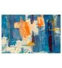 Abstract In Blue Canvas Framed Art Print (33 x 21 Inches)