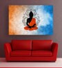 Buddha In Green Canvas Framed Art Print (33 x 21 Inches)