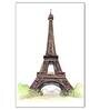 Eiffel Tower In Green Canvas Framed Art Print (33 x 21 Inches)