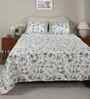 Green Fruit Print 200 TC Cotton Double Bed Sheet with 2 Pillow Covers Sensory Bloom Collection
