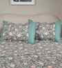 Green Fruit Print 200 TC Cotton Double Bed Sheet with 2 Pillow Covers Sensory Bloom Collection