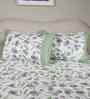 Green Fruit Print 200 TC Cotton King Size Bed Sheet with 2 Pillow Covers Sensory Bloom Collection