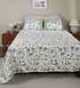Green Fruit Print 200 TC Cotton Single Bed Sheet with 1 Pillow Cover Sensory Bloom Collection