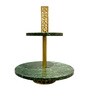 Green Garnet Marble & Metal Appetizer platter