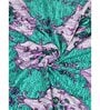 Green Floral 200 TC Cotton Double Queen Sized Bedsheet With 2 Pillow Covers