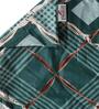 Teal Geometric 210 TC Poly Cotton (Set of 4) Double Bed Bedding Sets