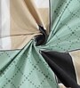 Green Geometric 300 TC Cotton Blend Queen Sized Bed Sheets with 2 Pillow Covers