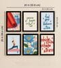 Yoga & Meditation Wall Art Framed Set of 6