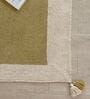 Green Geometric Hand Tufted 5 Ft X 3 Ft  Dhurrie