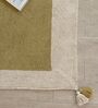 Green Geometric Hand Tufted 6 Ft X 4 Ft  Dhurrie