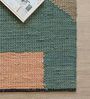 Green Geometric Hand Woven 6 Ft X 4 Ft  Dhurrie