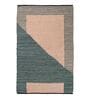 Green Geometric Hand Woven 6 Ft X 4 Ft  Dhurrie