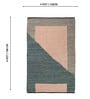 Green Geometric Hand Woven 6 Ft X 4 Ft  Dhurrie