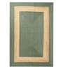 Green Geometric Jute 6 Ft X 4 Ft Hand Woven Dhurrie