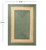 Green Geometric Jute 9 Ft X 6 Ft Hand Woven Dhurrie